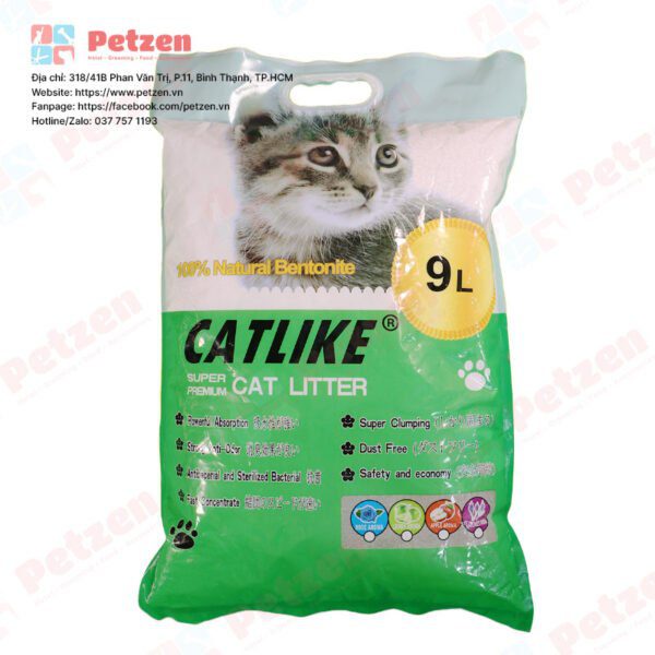 Cát vệ sinh CATLIKE hương chanh cho mèo túi 9 lít